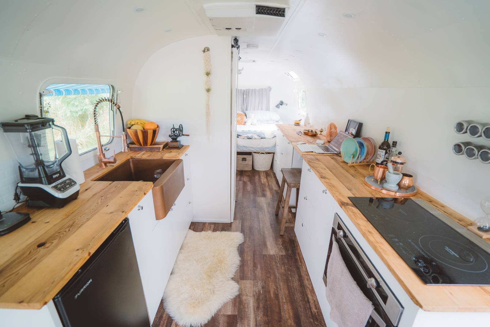 Luxury Airstream Renovation Reveal Before and After Renovation Photos