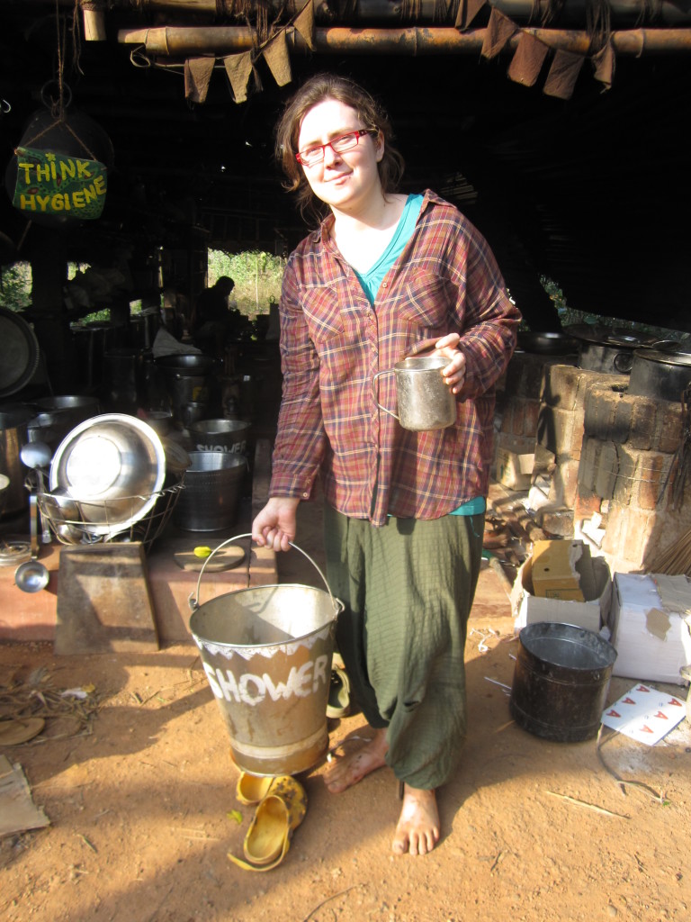 Sadhana Forest India bucket shower