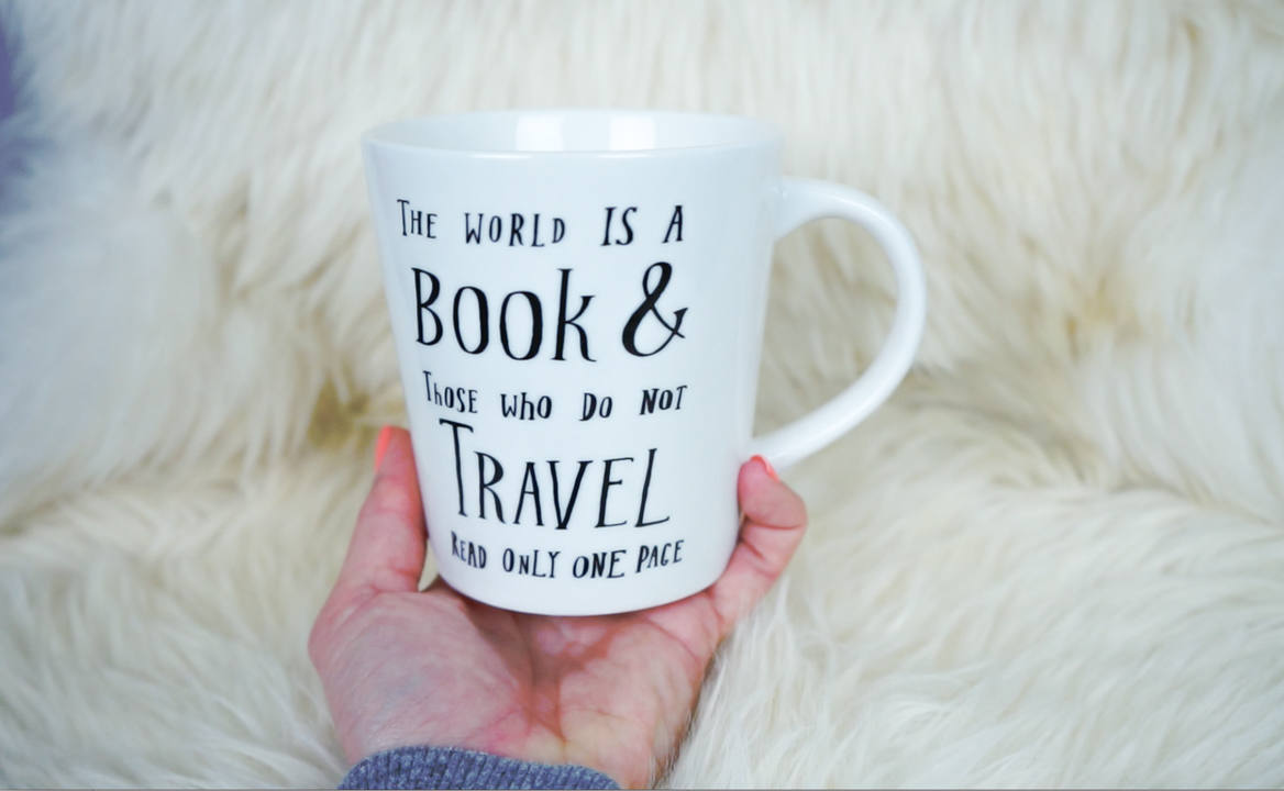 World is a Book Mug