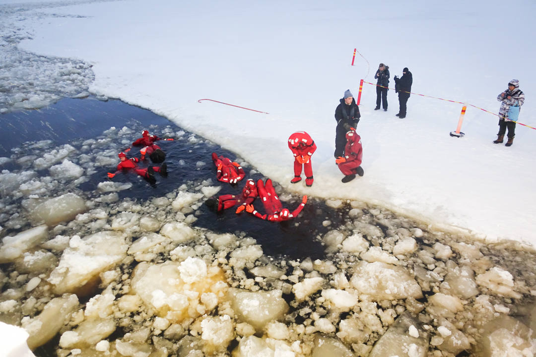 Ice Swimming Finland on Ice Breaker Cruise