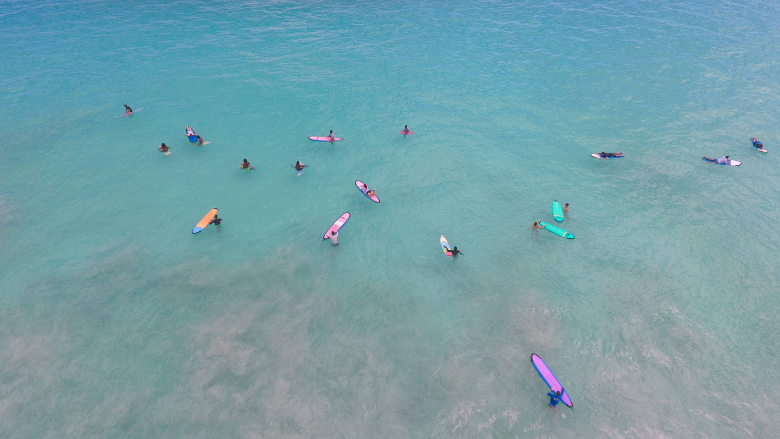 Learning to surf Kuta Lombok Indonesia