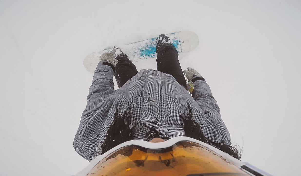 snowboarding in banff