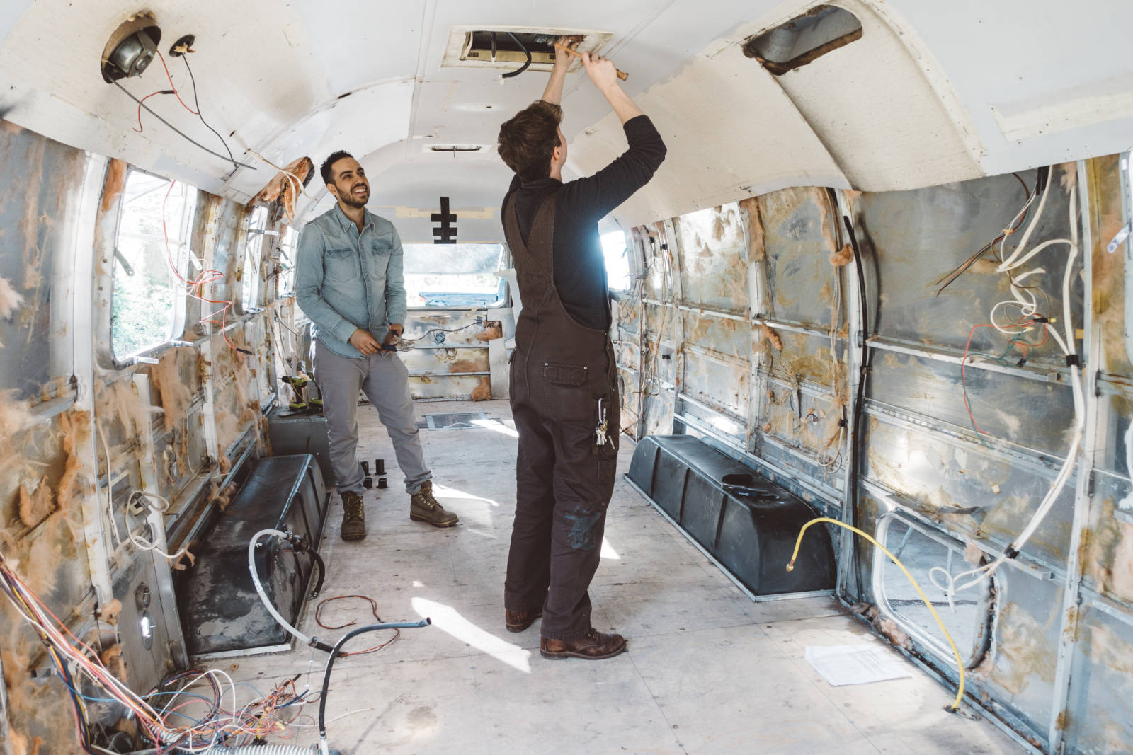 Airstream Renovation Wall Removal