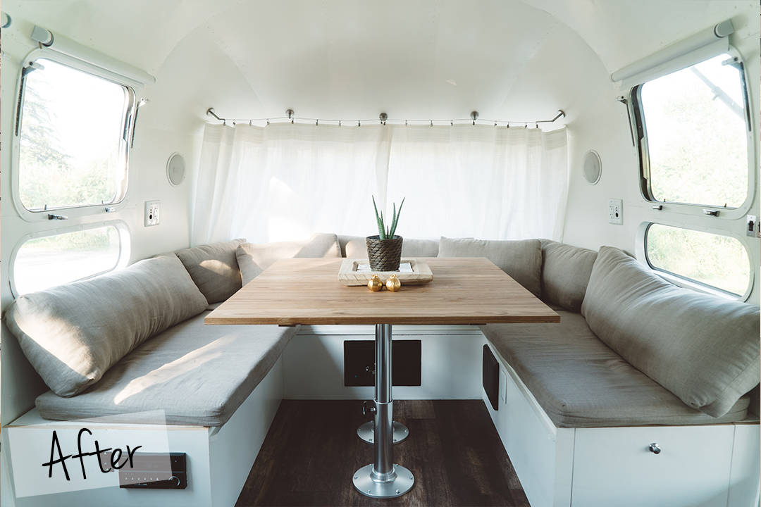 Airstream Renovation Reveal Before and After