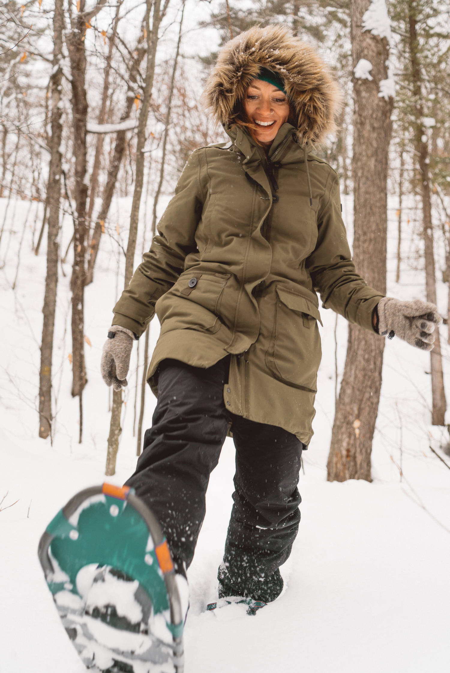 Snow shoeing in Ontario Canada