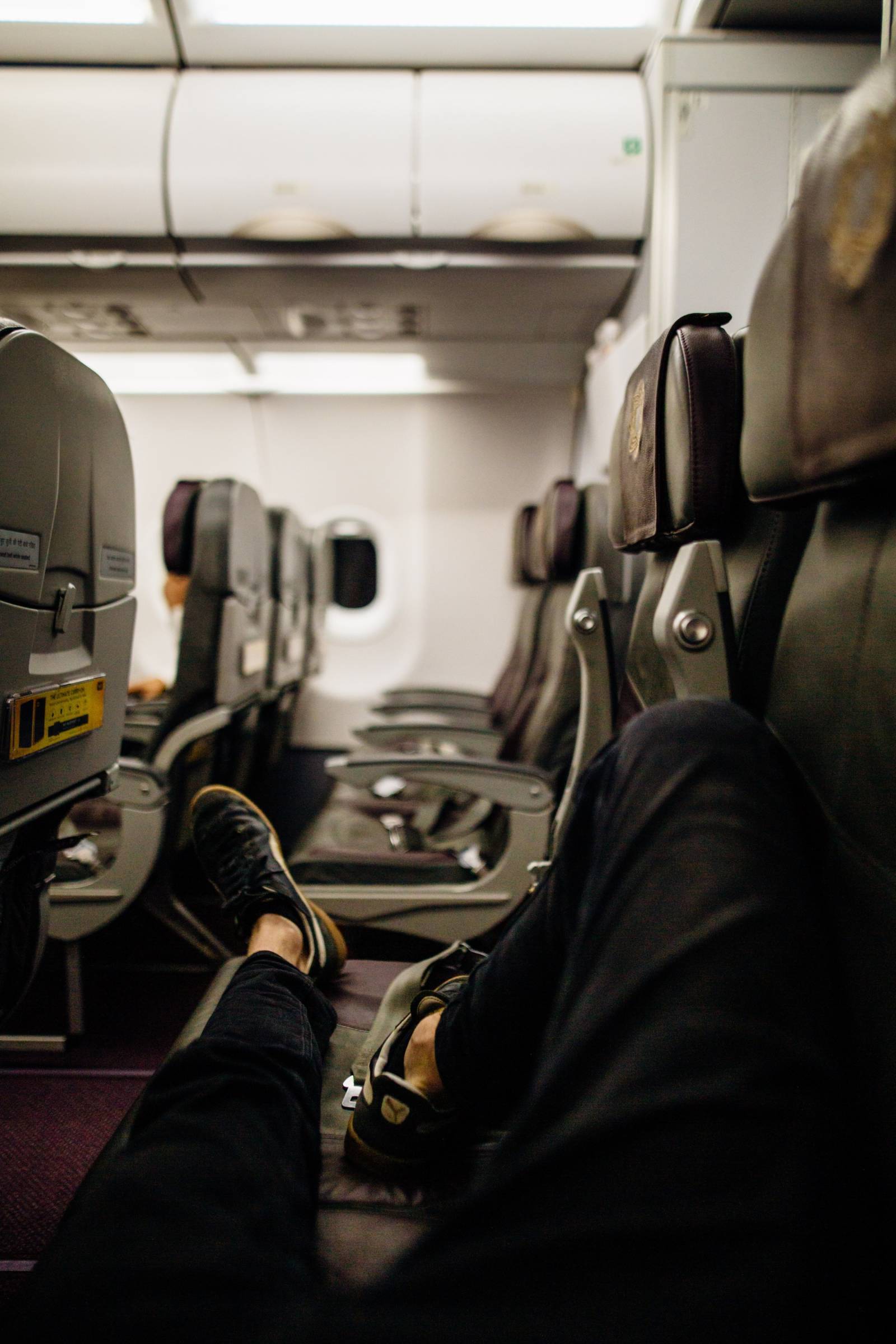 back of the airplane seat