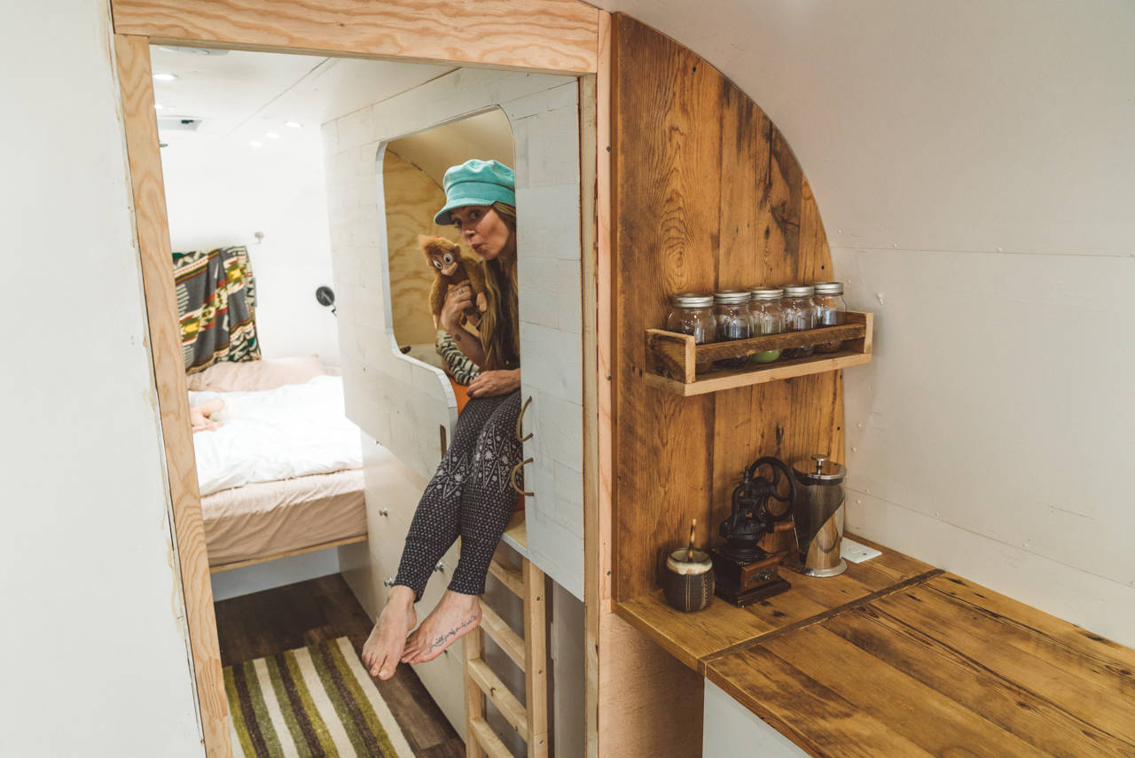 Vintage Airstream Renovation, Airstream Bunk Beds