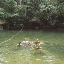 River swim in Guatemala. River swim in Guatemala.