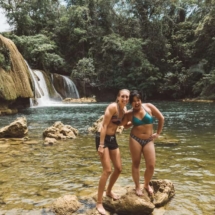 River swim in Guatemala. River swim in Guatemala.